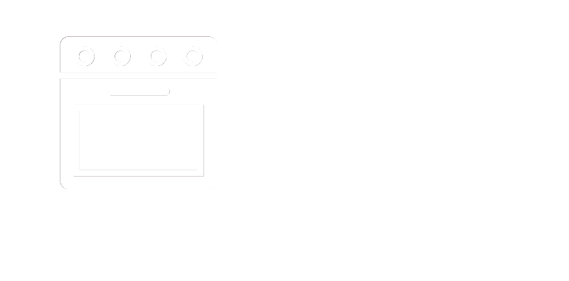 スチームコンベクションオーブン(焼く、蒸す、蒸し焼くが可能)ガスレンジ(2つ口)